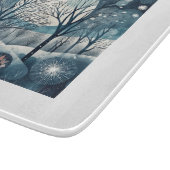 Moonlit Nordic Forest, aanpasbaar Snijplank (Hoek)