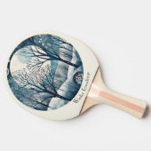 Moonlit Nordic Forest, aanpasbaar Tafeltennisbatje (Zijkant)