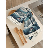 Moonlit Nordic Forest, aanpasbaar Theedoek