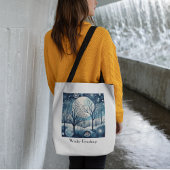 Moonlit Nordic Forest, aanpasbaar Tote Bag