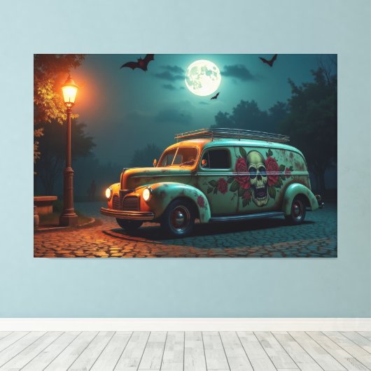 Moonlit Nostalgia Canvas Afdruk (Insitu (Houten vloer))