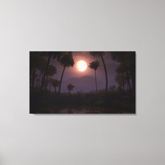 Moonlit Oasis (2012) Canvas Afdruk (Voorkant)