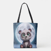 Moonlit Panda Dreams Tote Bag (Achterkant)