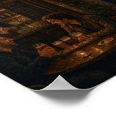 Moonlit Paris Bar Street Droomposter Poster (Hoek)