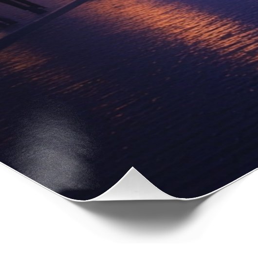 Moonlit Paris – Romantic Eiffel Tower Night Poster (Hoek)