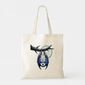Moonlit Pastel Bat Bunny Schattige Gotische Hallow Tote Bag (Achterkant)