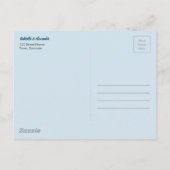 Moonlit Path Waterverf Wedding Sla de datum Aankondigingskaart (Achterkant)