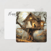 Moonlit Perch – Ghost & Cat in the Treehouse (Voorkant / Achterkant)