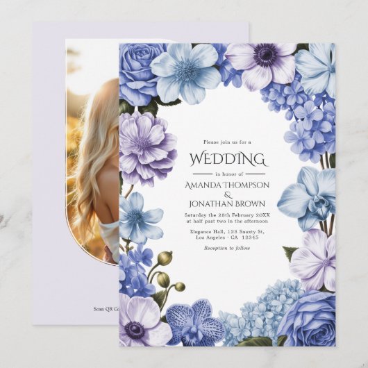 Moonlit Periwinkle/Soft Haze Blue/Alabaster Lilac Kaart (Voorkant / Achterkant)