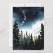 Moonlit Pines Adventure wacht op Baby shower Kaart (Achterkant)