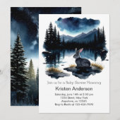 Moonlit Pines Adventure wacht op Baby shower Kaart (Voorkant / Achterkant)