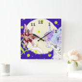 Moonlit Pixie Wall Clock Vierkante Klok (Huis)