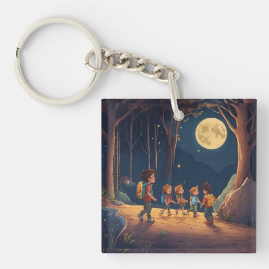 Moonlit Playtime Acryl Sleutelhanger (voorkant)