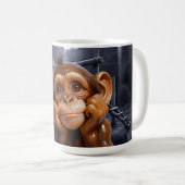 Moonlit Porcelain Chimp Koffiemok (Voorkant rechts)