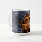 Moonlit Porcelain Chimp Koffiemok (Voorkant links)