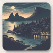 Moonlit Port Bier Onderzetter (Voorkant)