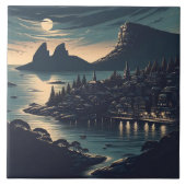 Moonlit Port Tegeltje (Voorkant)