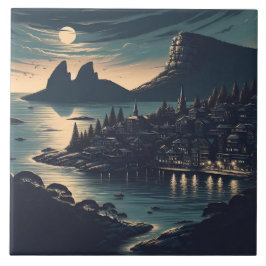 Moonlit Port Tegeltje