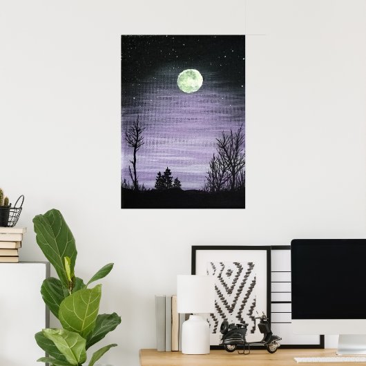 Moonlit Poster (Thuiskantoor)