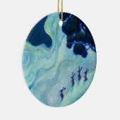 Moonlit Rabbits Keramisch Ornament (Rechts)