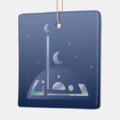 Moonlit Ramadan Keramisch Ornament (Links)