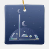 Moonlit Ramadan Keramisch Ornament (Voorkant)