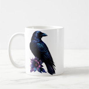 Moonlit Raven   Gotische bloemige trouwset.  Koffiemok