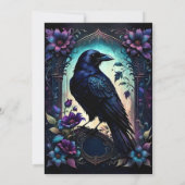 Moonlit Raven | Gotische bloemige trouwset. Save The Date (Achterkant)