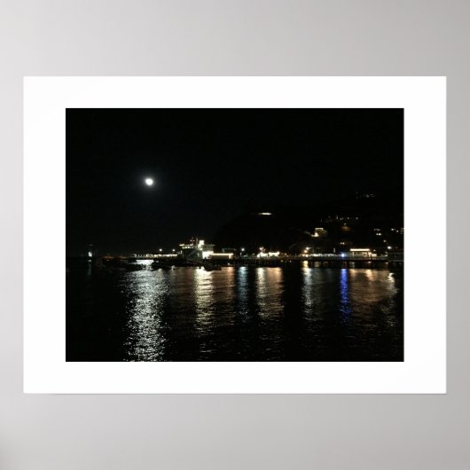 Moonlit reflectie kleurenfotografie poster (Voorkant)