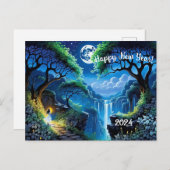 Moonlit Reflecties van Hoop Nieuwe Beginnings Feestdagenkaart (Voorkant / Achterkant)