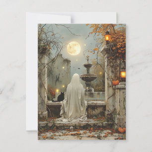 Moonlit Reverie in de vergeten tuin Briefkaart
