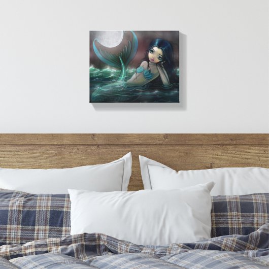 Moonlit River Gallery verpakt Canvas Print (Insitu (Slaapkamer))