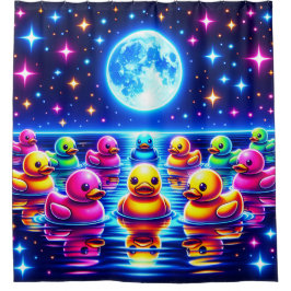 Moonlit Rubber Ducky Dream Douchegordijn