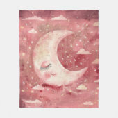 Moonlit Rustic Red Nursery & Kids' Room Fleece Deken (Voorkant)
