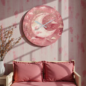 Moonlit Rustic Red Nursery & Kids' Room Grote Klok