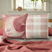 Moonlit Rustic Red Nursery & Kids' Room Kussen