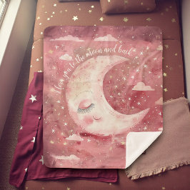 Moonlit Rustic Red Nursery & Kids' Room Sherpa Deken