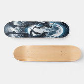 Moonlit Samurai Duel Persoonlijk Skateboard (Horizontaal)