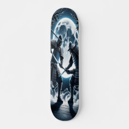 Moonlit Samurai Duel Persoonlijk Skateboard