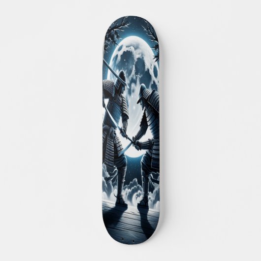 Moonlit Samurai Duel Persoonlijk Skateboard (Voorkant)