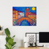 Moonlit San Barnaba, Venetië van Lisa Lorenz Poster (Thuiskantoor)