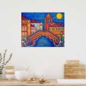 Moonlit San Barnaba, Venetië van Lisa Lorenz Poster (Keuken)