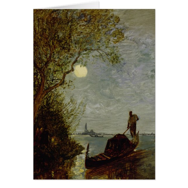 Moonlit Scene met Gondola (Voorkant)