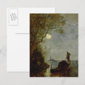 Moonlit Scene met Gondola Briefkaart (Voorkant / Achterkant)