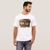 Moonlit Scene of Indian Figures and Elephants amon T-shirt (Voorkant volledig)