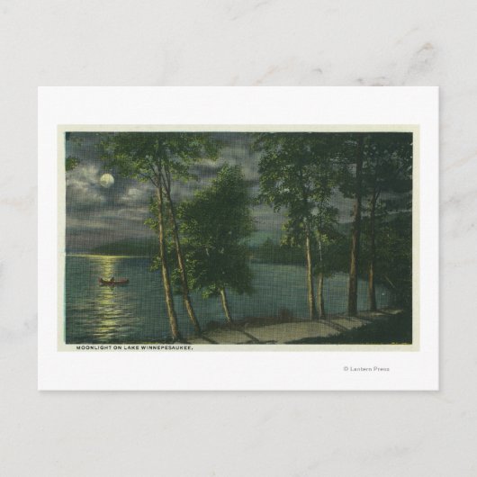 Moonlit Scene op het meer Briefkaart (Voorkant)