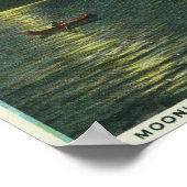Moonlit Scene op het meer Poster (Hoek)