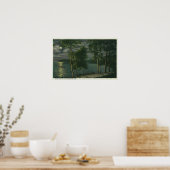 Moonlit Scene op het meer Poster (Keuken)