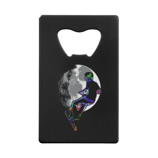 Moonlit Scooter Champ - Scooter Boy Artwork Creditkaart Flessenopener (Achterkant)