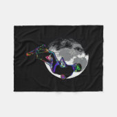 Moonlit Scooter Champ - Scooter Boy Artwork Fleece Deken (Voorkant (Horizontaal))